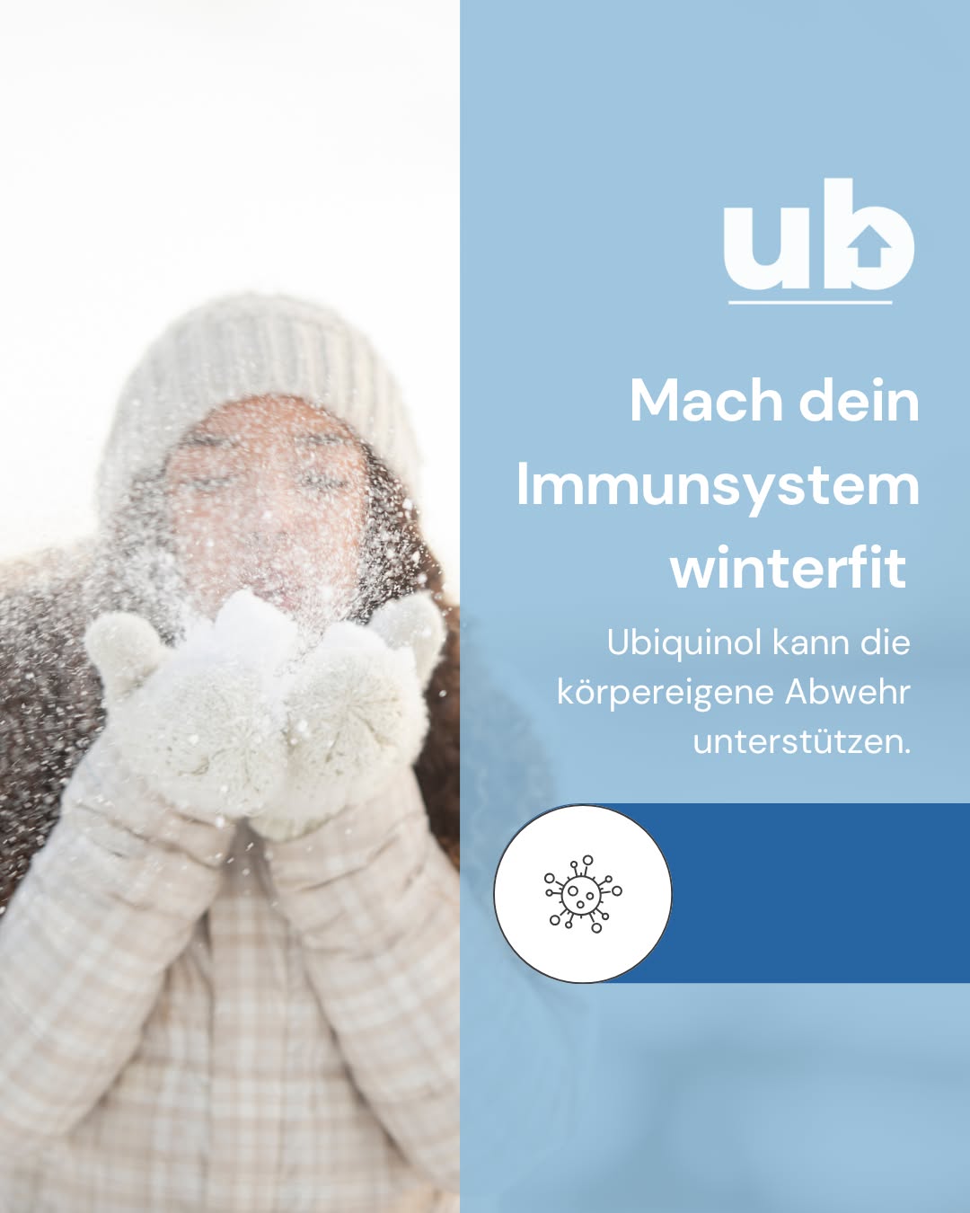 Alle Jahre wieder: Wenn’s draußen kalt wird, häufen sich Infekte. Die beste Basis bleibt ein gesunder Alltag – frische Luft, ausgewogene Ernährung, ausreichend Schlaf, Stress runter und offizielle Impfempfehlungen beachten. 

Zusätzlich können ausgewählte Mikronährstoffe die körpereigene Abwehr unterstützen. Neben Vitamin C rückt dabei Ubiquinol (die aktive Form von Coenzym Q10) in den Fokus: Es kommt natürlich im Körper vor, ist am zellulären Energiestoffwechsel beteiligt und wirkt als Antioxidans – genau das, was unsere Zellen in fordernden Zeiten gut gebrauchen können.✨ 

Speichere dir den Beitrag und teile ihn mit jemandem, der auch winterfit bleiben will. 🤍 

#Winterfit #Immunsystem #Ubiquinol #CoQ10 #GesundDurchDenWinter #Selbstfürsorge #Energie #Zellschutz #Vitamine #Prävention