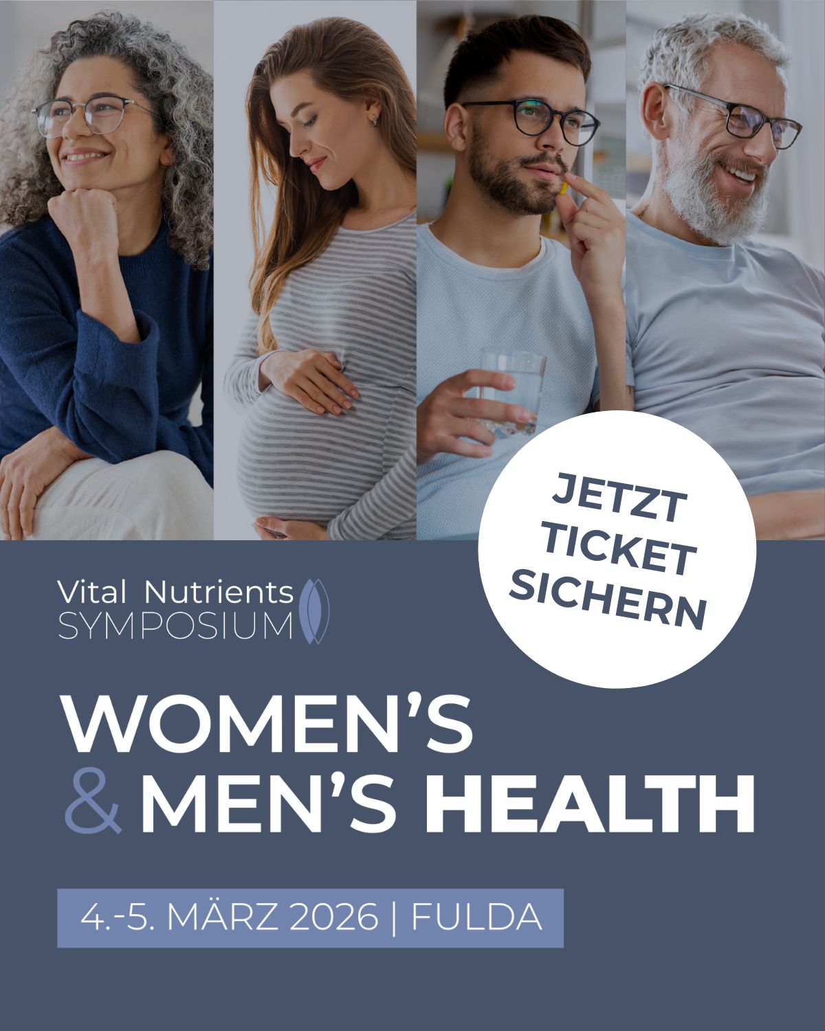 Das Vital Nutrients Symposium 2026 ✨

Nach dem gelungenen Auftakt letztes Jahr geht das Vital Nutrients Symposium in die nächste Runde – diesmal mit dem Fokusthema Women’s & Men’s Health. 👩‍⚕️🧑‍⚕️

📅 4.–5. März 2026
📍 Hotel Esperanto, Fulda

Zwei Tage voller wissenschaftlicher Insights, aktueller Forschungsergebnisse und praxisnaher Impulse erwarten dich.
Im Zentrum stehen geschlechterspezifische Gesundheitsfragen – von hormoneller Balance, Kinderwunsch, Menopause und Andropause bis hin zu mentaler Balance, Stressresilienz und individuellen Vitalstoffstrategien.

Freu dich auf spannende Perspektiven zu innovativen Vitalstoffen wie @creapure, Astaxanthin, Quaterfolic® und @ubiquinol_de. 

👉 Jetzt Ticket sichern unter www.vital-nutrients-symposium.com/2026