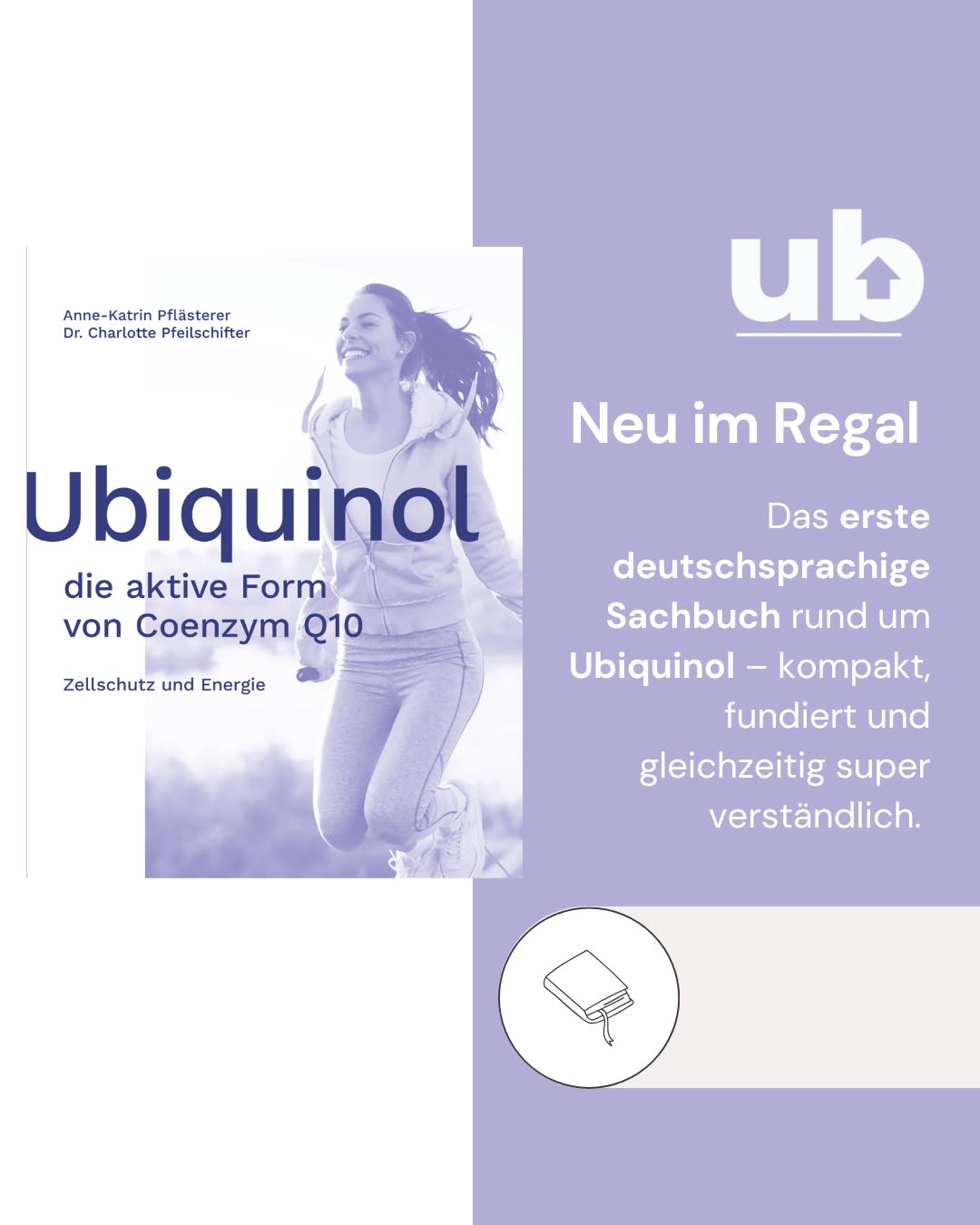 📚 Neu im Regal: „Ubiquinol: die aktive Form von Coenzym Q10 – Zellschutz und Energie“ 
 
Das erste deutschsprachige Sachbuch rund um Ubiquinol ist da – kompakt, fundiert und gleichzeitig super verständlich. 

✨ Warum das Buch spannend ist – für dich & für Profis: 

Für Endverbraucher:innen 

Verstehe endlich den Unterschied zwischen Ubiquinol und Coenzym Q10. 
Erfahre, welche Rolle Ubiquinol bei mitochondrialer Energieproduktion und antioxidativem Zellschutz spielt – und warum der Bedarf z.B. mit Alter, Stress oder bestimmten Medikamenten steigen kann. 
Erhalte einen praxisnahen Überblick zu Themen wie Herzgesundheit, Energie & mentale Fitness, Longevity, Migräne, Erschöpfung, Fruchtbarkeit u.v.m. – ohne Fachchinesisch. 
Für Mediziner:innen, Therapeut:innen, Apotheker:innen, Coaches 

Strukturierte Studienübersicht zu Ubiquinol/Q10 als Basis für Beratung und Praxis. 
Verständlich aufbereitete Biochemie + aktuelle Forschung = ideal fürs Selbststudium und Patient:innen-Infos. 
Autorinnen: Anne-Katrin Pflästerer & Dr. Charlotte Pfeilschifter 
140 Seiten, Taschenbuch 14,99 €, E-Book 7,99 €. 

🛒 Online erhältlich – z.B. im BoD-Shop sowie bei Thalia, Hugendubel, Lehmanns (und mit der ISBN auch in jeder Buchhandlung). 
➡️ ISBN: 978-3-8192-7797-9