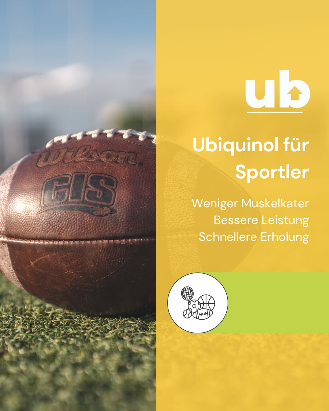 Intensives Training = mehr Leistung? Nicht unbedingt. Denn wer regelmäßig an seine Grenzen geht, kennt auch die Kehrseite: Muskelkater, Erschöpfung, längere Regenerationszeiten. 

🔬 Eine spannende Studie aus Italien (Università Politecnica delle Marche) hat Rugbyspieler untersucht, die über einen Monat täglich Ubiquinol (200 mg) oder ein Placebo bekamen. 

🏃 Das Ergebnis nach intensiven Trainingseinheiten (40 Min bei 85 % Maximalpuls): 
✅ Ubiquinol verhinderte einen drastischen Abfall des zellulären Q10-Spiegels 
✅ Weniger freie Radikale = weniger oxidativer Stress 
✅ Schnellere Regeneration der Mitochondrienfunktion 
✅ Gesteigerte antioxidative Kapazität 

💥 Für dich heißt das: 
Weniger Muskelkater. Bessere Leistung. Schnellere Erholung. 

#Sporternährung #Regeneration #Ubiquinol #Q10 #MehrEnergie